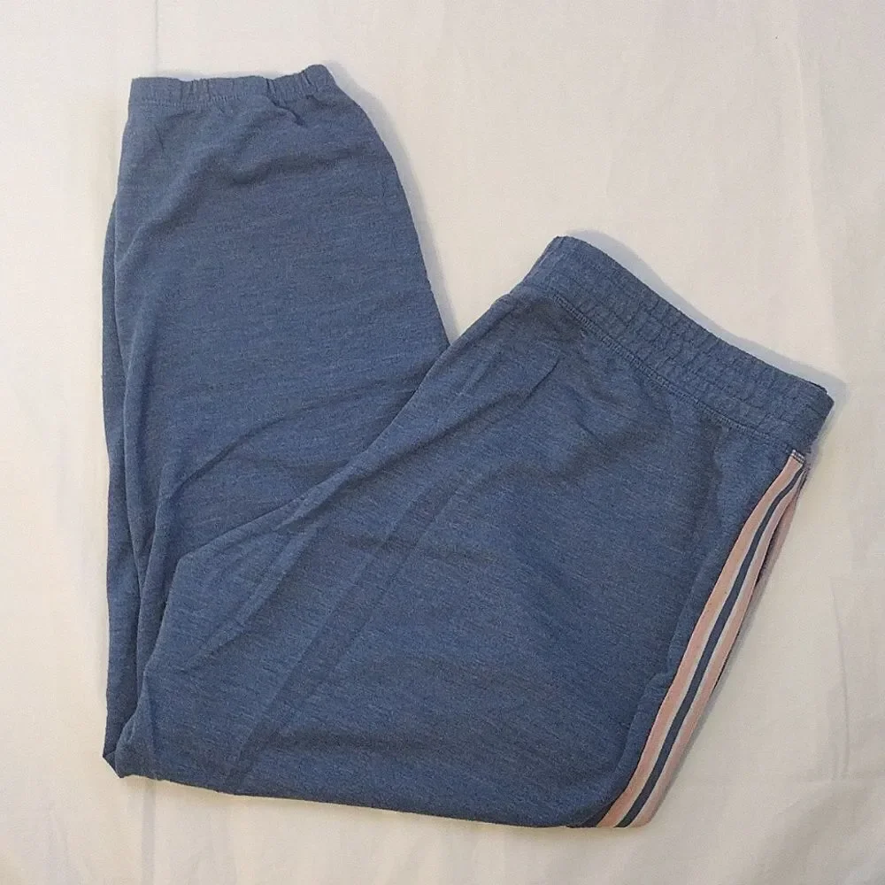 Disney Mickey Mouse Blue Pink Printed Jogger Pajama Lounge Pants Large - Picture 9 of 14